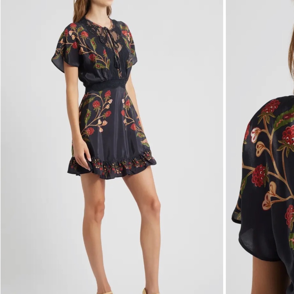 Berry Garden Embroidered Satin Minidress
FARM Rio NEW - Picture 3 of 11